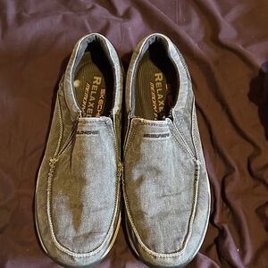 Skechers Relaxed-Fit Slip-On Loafers in Charcoal Gray